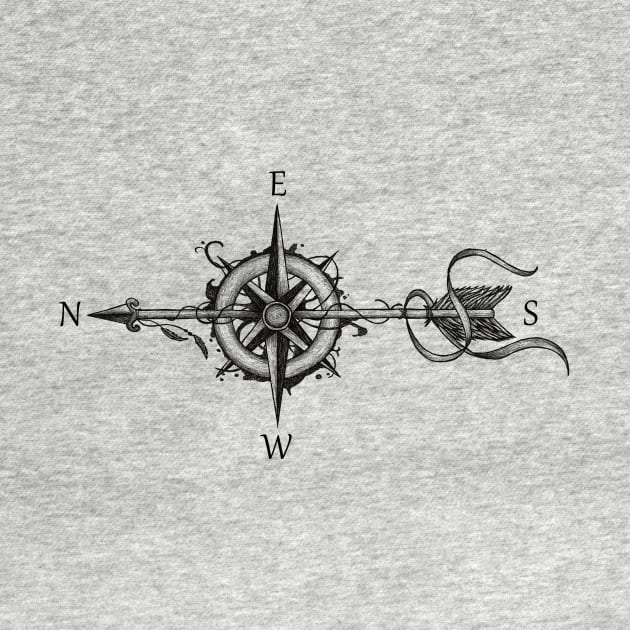 Compass with arrow (carpediem) by beatrizxe